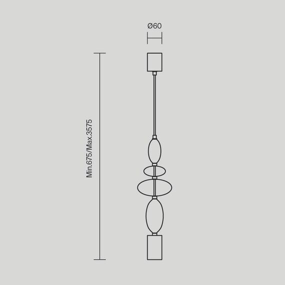 Maytoni Decorative MOD071PL-L8B3K1 Светильник подвесной Monochrome, изображение 2