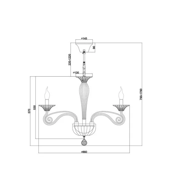 Maytoni Decorative DIA010PL-10TR Подвесная люстра Acqua, изображение 3