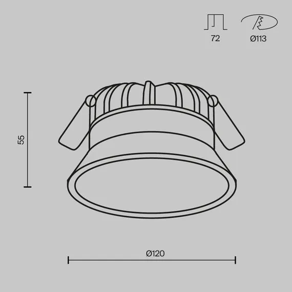 Maytoni Technical DL055-12W3-4-6K-B Светильник Okno, изображение 6
