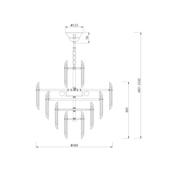 Maytoni Decorative DIA200PL-06G Хрустальная люстра Flare, изображение 8
