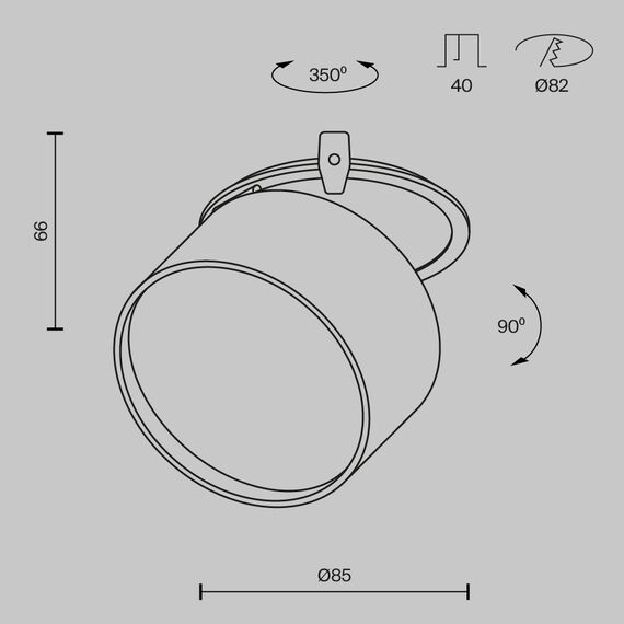 Maytoni DL024-12W-DTW-BMG Сетильник встраиваемый светодиодный Onda, изображение 10