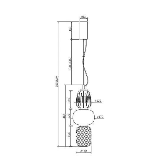 Maytoni Decorative MOD267PL-L28CH3K Светильник подвесной Pattern, изображение 2