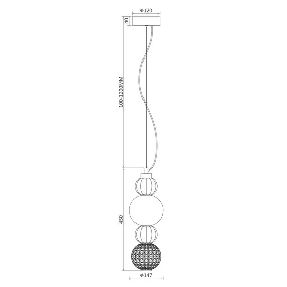 Maytoni Decorative P069PL-L17CH3K Подвесной светодиодный светильник Collar, изображение 5