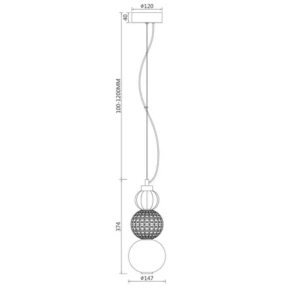 Maytoni Decorative P069PL-L16CH3K Подвесной светодиодный светильник Collar, изображение 3
