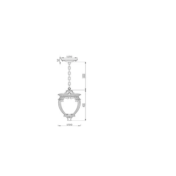 Maytoni Outdoor O414PL-01BZ Уличный подвесной светильник Fleur, изображение 4