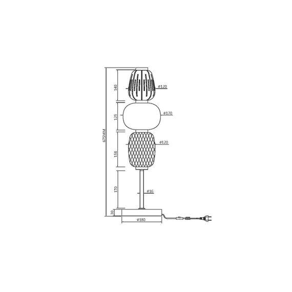 Maytoni Decorative MOD267TL-L28G3K Настольная лампа Pattern, изображение 5
