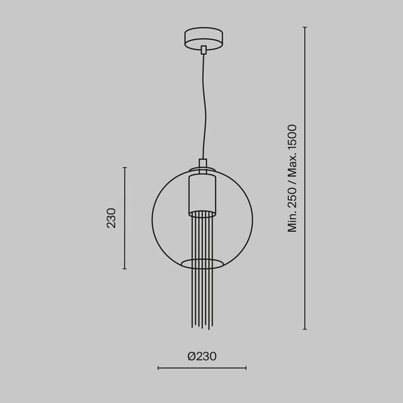 Maytoni Decorative P095PL-01BZ1 Подвесной светильник Flusso, изображение 4