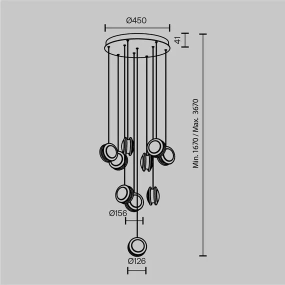 Maytoni Decorative MOD361PL-L41BS3K Люстра подвесная светодиодная Pharao, изображение 6
