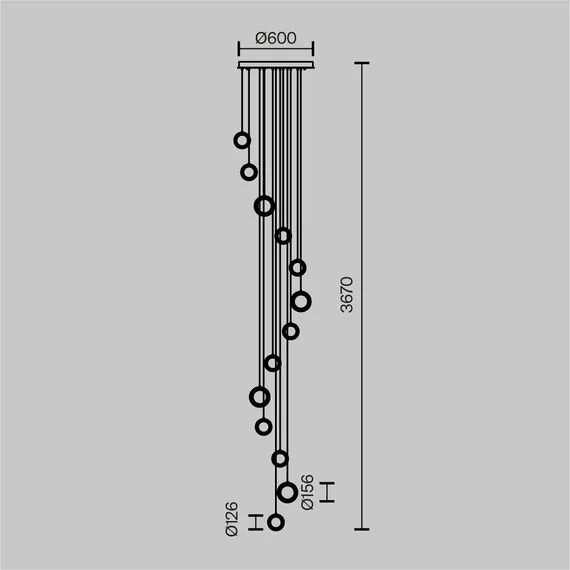 Maytoni Decorative MOD361PL-L58BS3K Люстра подвесная светодиодная Pharao, изображение 6