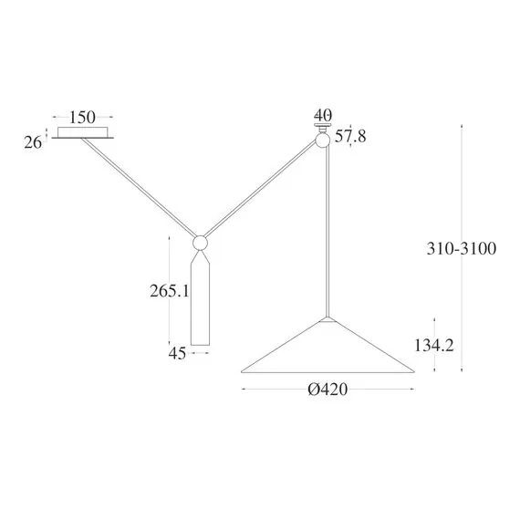 Maytoni Technical P080PL-01B Подвесной светильник Peso, изображение 3