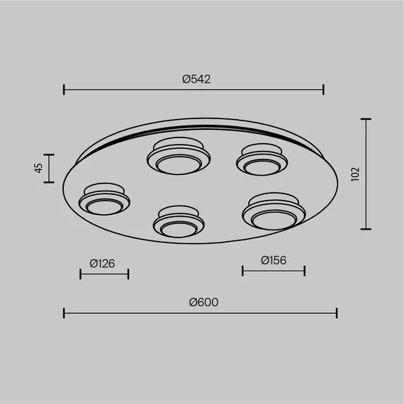 Maytoni Decorative MOD361CL-L58BS3K Светильник потолочный светодиодный Pharao, изображение 5