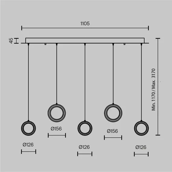 Maytoni Decorative MOD361PL-L33BS3K Люстра подвесная светодиодная Pharao, изображение 6