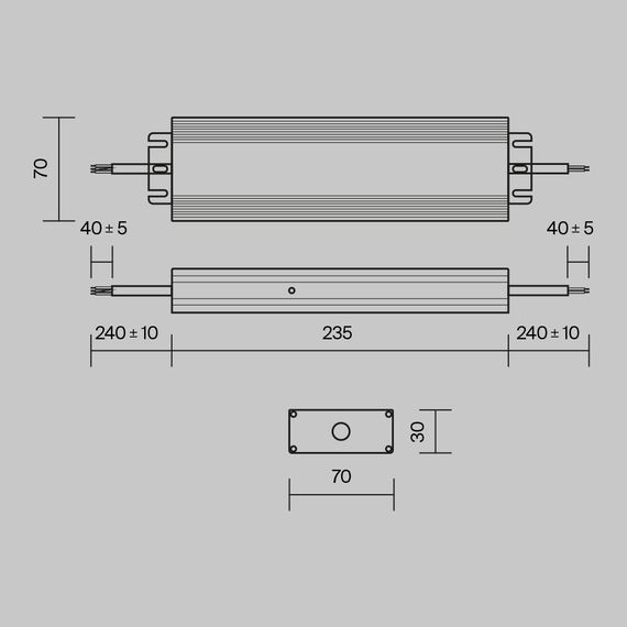 Maytoni Technical PSL008-150W-48V-IP67 Блок питания для магнитных систем 48V, 150Вт, 48V, IP67 Power Supply Magnetic, изображение 6