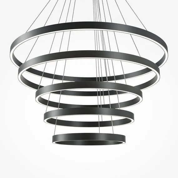 Maytoni Decorative MOD058PL-L200BK Люстра подвесная светодиодная диммируемая Rim, изображение 4