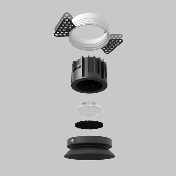 Maytoni DL058-12W2.7K-TRS-B Светильник встраиваемый светодиодный Round, изображение 5