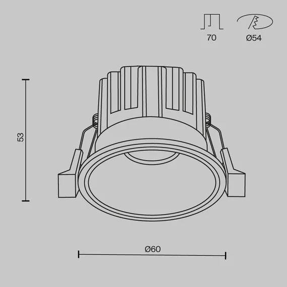Maytoni Technical DL058-7W4K-BS Светильник встраиваемый Round, изображение 6