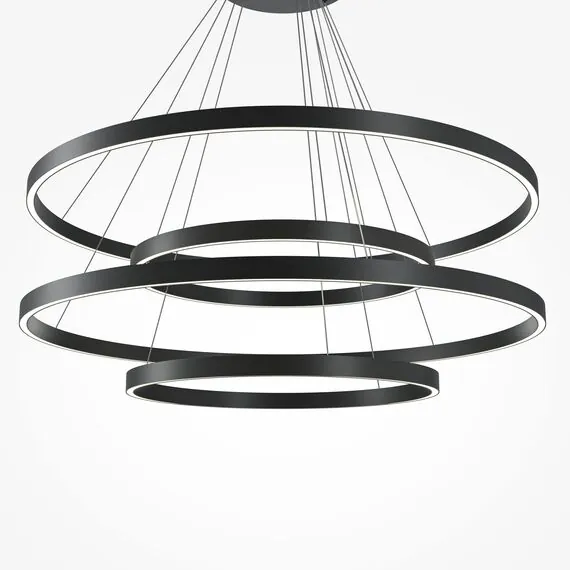 Maytoni Decorative MOD058PL-L174BK Люстра подвесная светодиодная диммируемая Rim, изображение 4