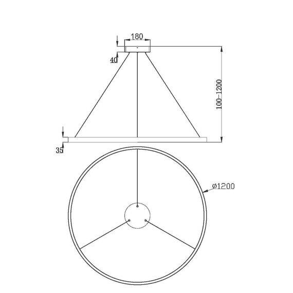 Maytoni Decorative MOD058PL-L65W3K Подвесной светильник Rim, изображение 3