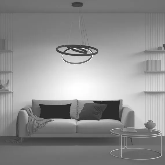 Maytoni Decorative MOD058PL-L100BK Люстра подвесная светодиодная Rim, изображение 2