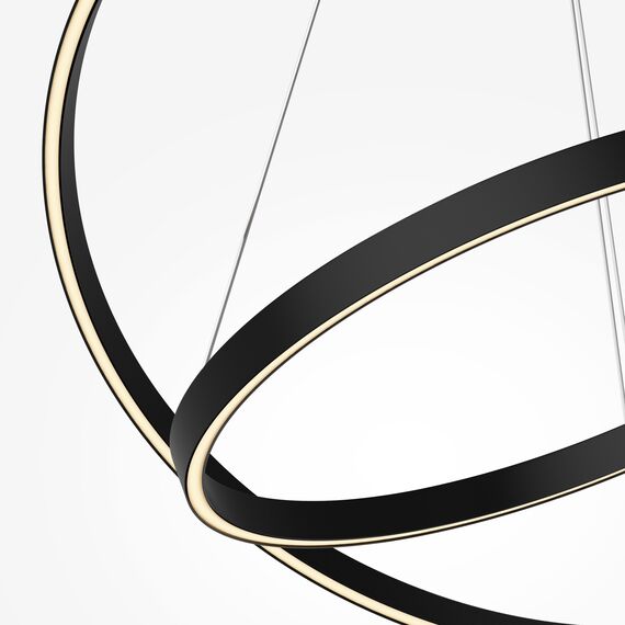 Maytoni Decorative MOD058PL-L74BK Люстра подвесная светодиодная Rim, изображение 2
