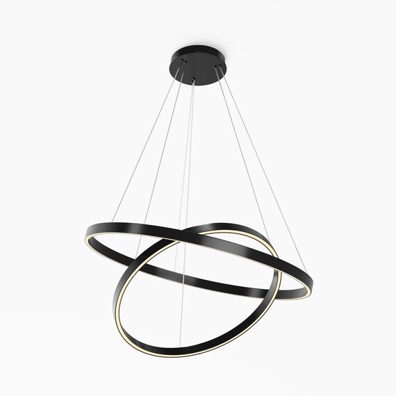 Maytoni Decorative MOD058PL-L74BK Люстра подвесная светодиодная Rim, изображение 3