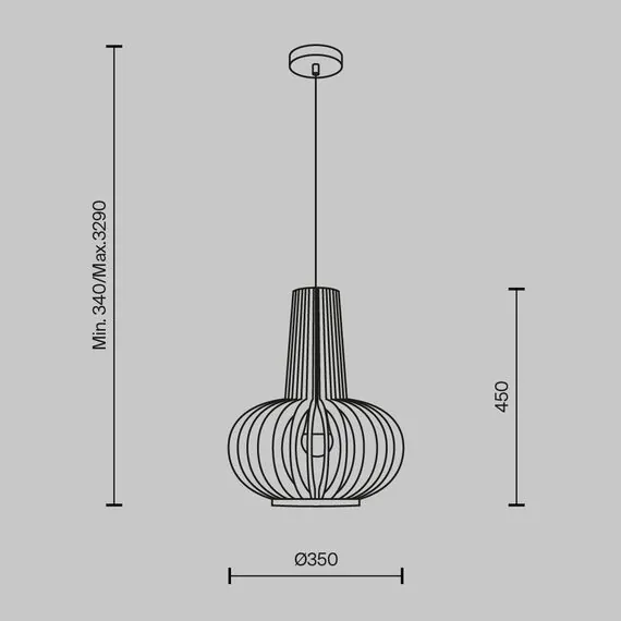 Maytoni Decorative MOD193PL-01W Светильник подвесной Roots, изображение 5