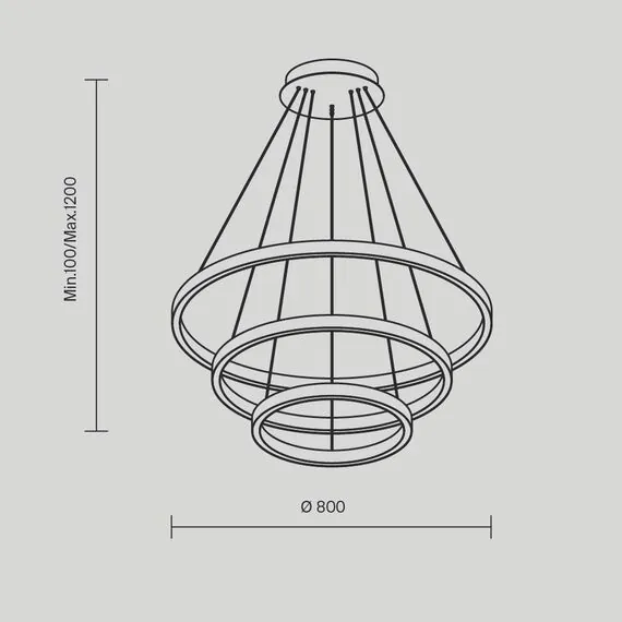 Maytoni Decorative MOD058PL-L100WK Люстра подвесная светодиодная Rim, изображение 6