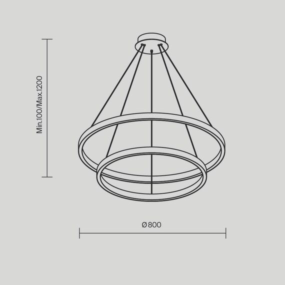 Maytoni Decorative MOD058PL-L74BK Люстра подвесная светодиодная Rim, изображение 6