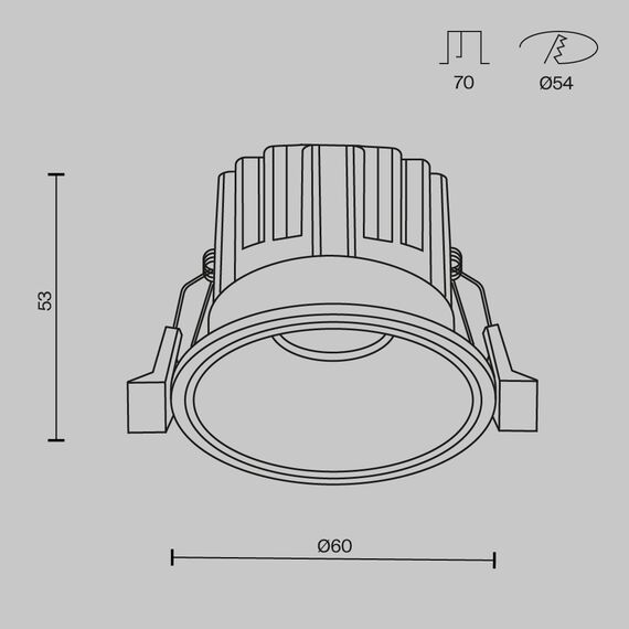 Maytoni Technical DL058-7W4K-B Светильник встраиваемый Round, изображение 8