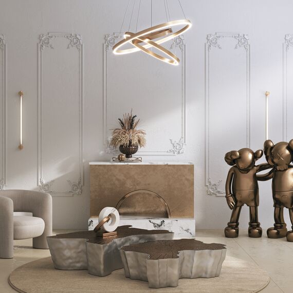 Maytoni Decorative MOD058PL-L74BK Люстра подвесная светодиодная Rim, изображение 7