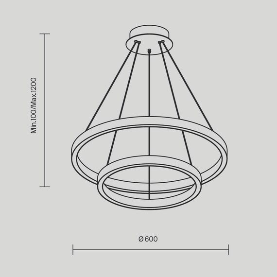 Maytoni Decorative MOD058PL-L55BK Люстра подвесная светодиодная Rim, изображение 6