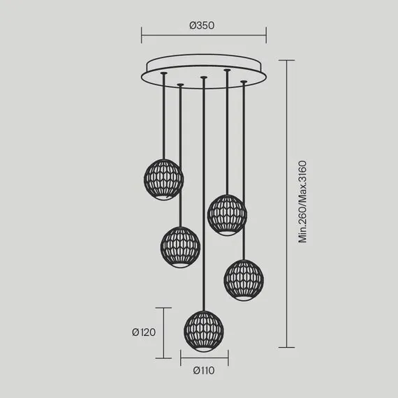 Maytoni Decorative MOD293PL-L30BS3K Люстра подвесная светодиодная Sapphire, изображение 4