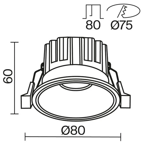 Maytoni Technical DL058-12W4K-W Светильник встраиваемый Round, изображение 3