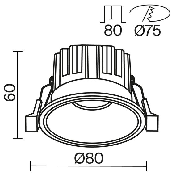 Maytoni Technical DL058-12W-DTW-B Светильник встраиваемый светодиодный Round, изображение 3