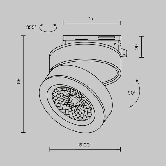 Maytoni Technical TR006-1-12W3K-B4K Трековый светильник для однофазного шинопровода Unity Magic, изображение 7