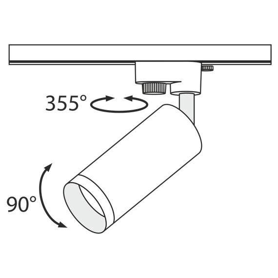 Maytoni Technical TR004-1-GU10-GF Трековый светильник для однофазного шинопровода Maytoni Unity Focus, изображение 7