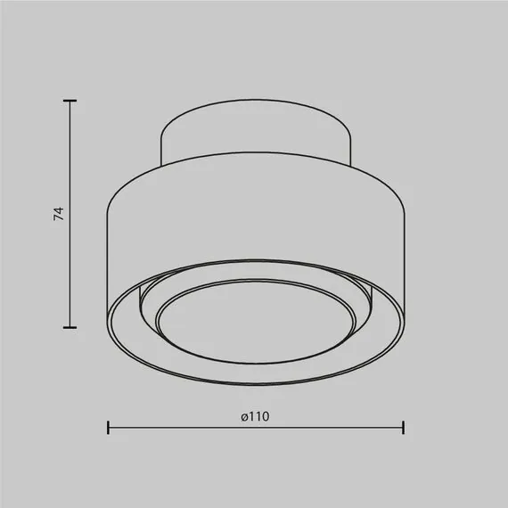 Maytoni Technical C092CL-GX53-MG Потолочный светильник Space, изображение 8