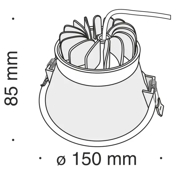 Maytoni Technical DL039-L15W4K Встраиваемый светильник Metal Stella, изображение 7
