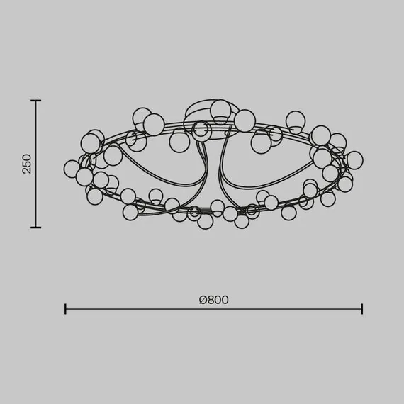 Maytoni Decorative MOD081CL-L48G3K Люстра потолочная светодиодная Tessara, изображение 5