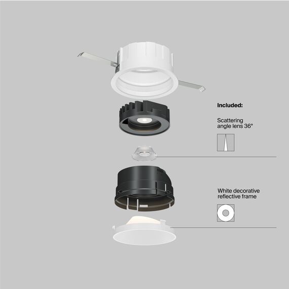 Maytoni Technical DL057-10W4K-W Светильник встраиваемый светодиодный Wise, изображение 6