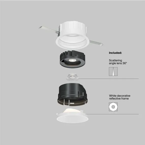 Maytoni Technical DL057-10W4K-W Светильник встраиваемый светодиодный Wise, изображение 6