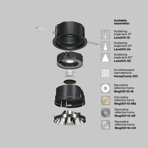 Maytoni Technical DL057-10W3K-B Светильник встраиваемый светодиодный Wise, изображение 7