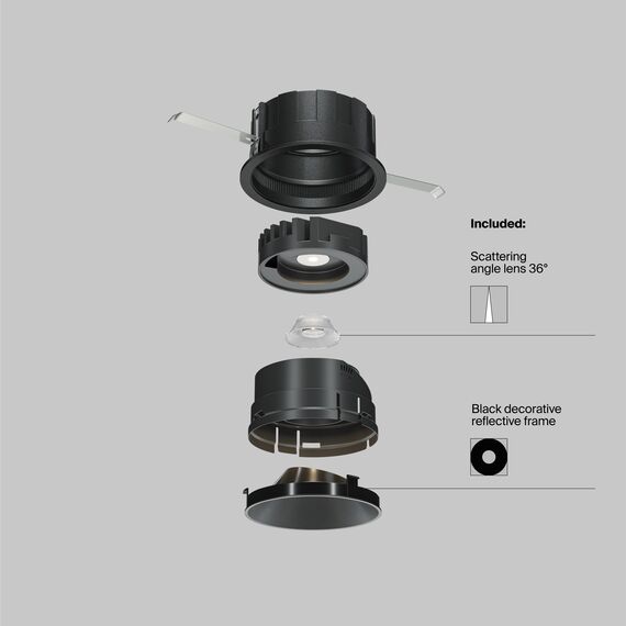 Maytoni Technical DL057-10W3K-B Светильник встраиваемый светодиодный Wise, изображение 6