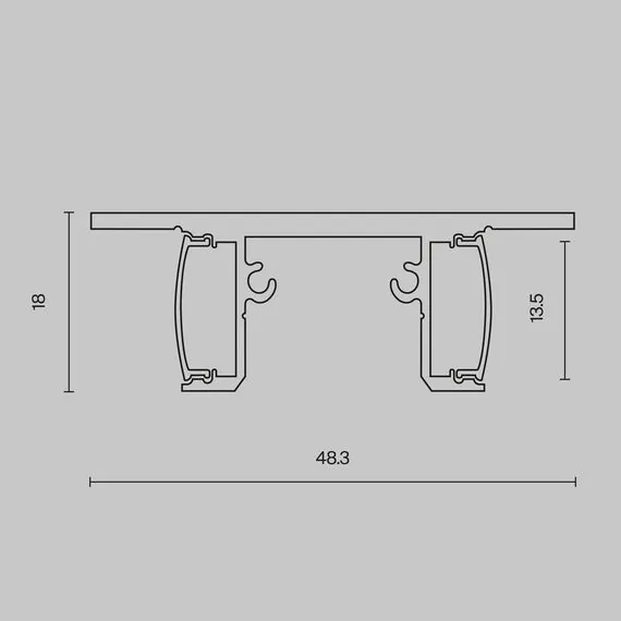 Maytoni Led Strip ALM-1848-S-2M Профиль Алюминиевый профиль, изображение 8