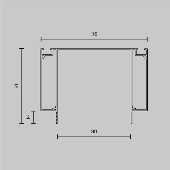 Maytoni Technical ALM-11681-PL-W-2M Профиль для ниши скрытого монтажа в гипсокартонный потолок, изображение 5