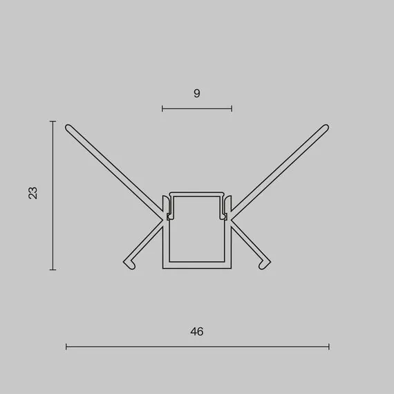 Maytoni Led Strip ALM-4623-S-2M Профиль Алюминиевый профиль, изображение 8