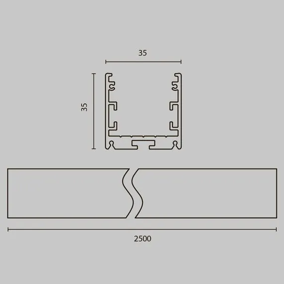 Maytoni Led Strip ALM-3535R-B-D-2.5M Радиусный профиль 35x35 линейный 2.5м, изображение 11