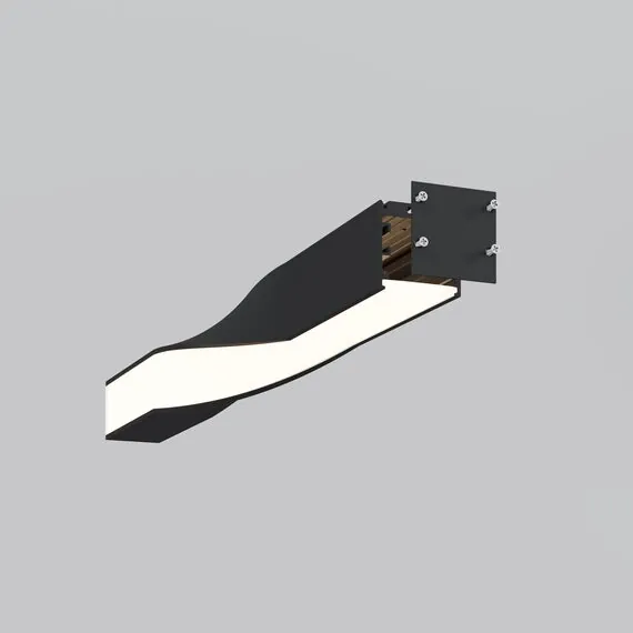 Maytoni Led Strip ALM-3535R-B-TR-90°-0.4M Радиусный профиль 35x35 Twist правый, изображение 4