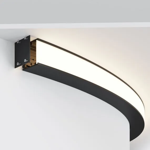 Maytoni Led Strip ALM-3535R-B-EX-90°-1.5M Радиусный профиль 35x35 Ø1500мм внешний 1 круга, изображение 4