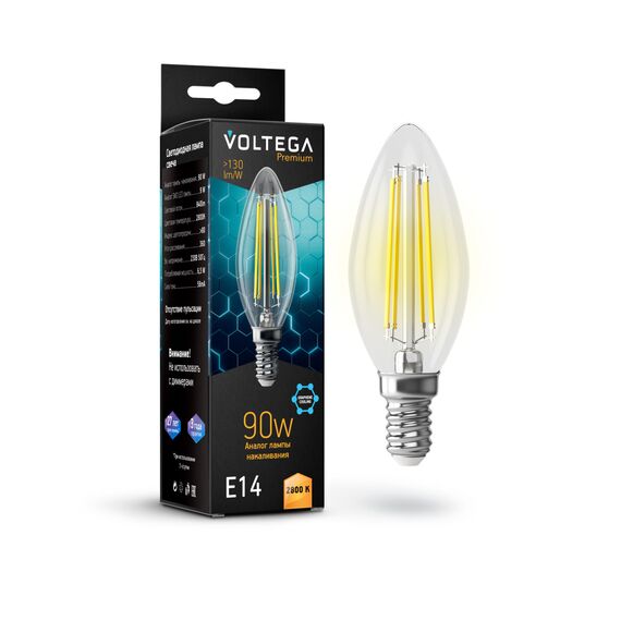 Voltega   7134 Филаментная лампа Voltega E14 9W 2800K Graphene 7134